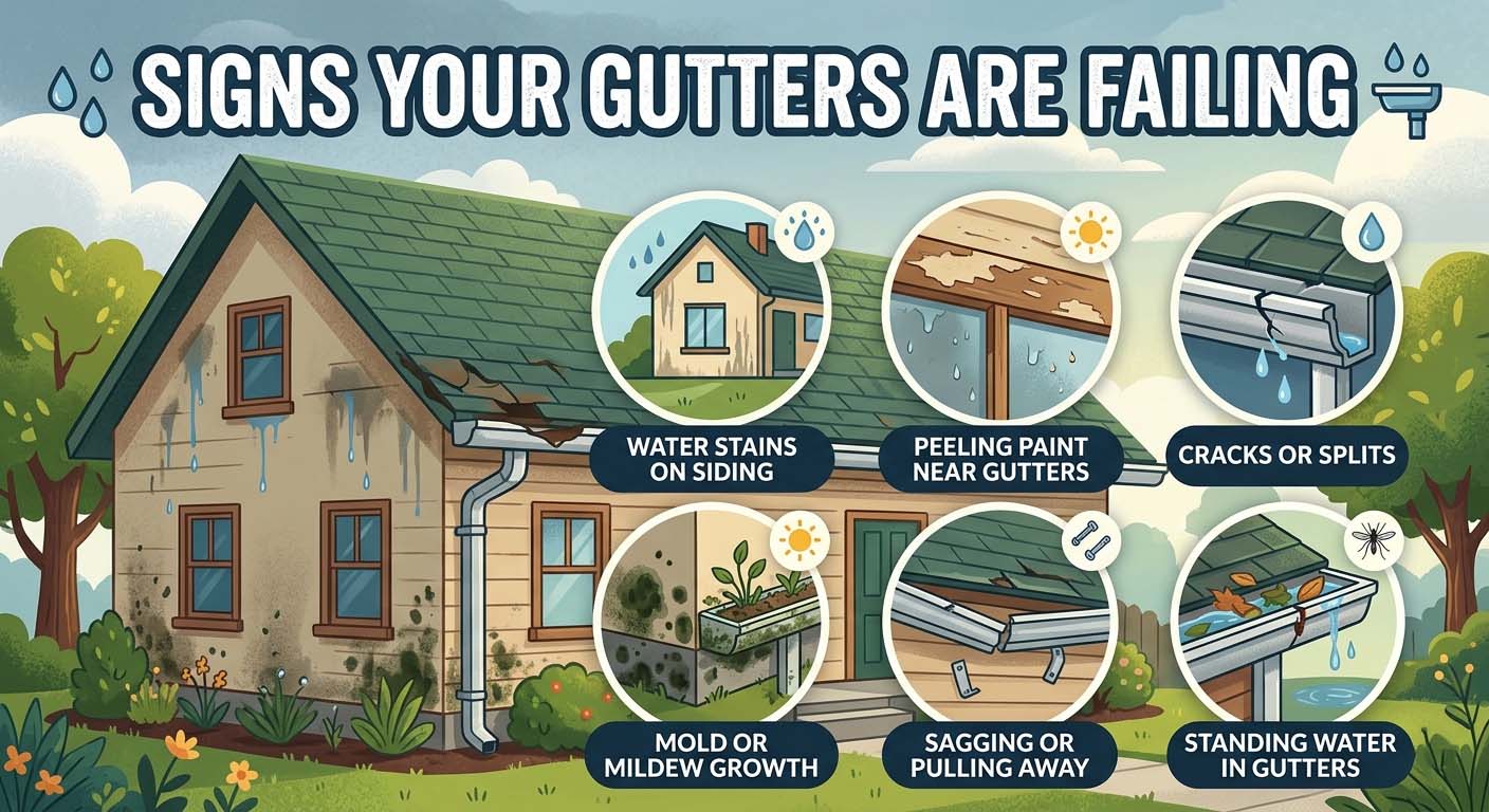 Signs your gutters are failing and how to prevent major damage